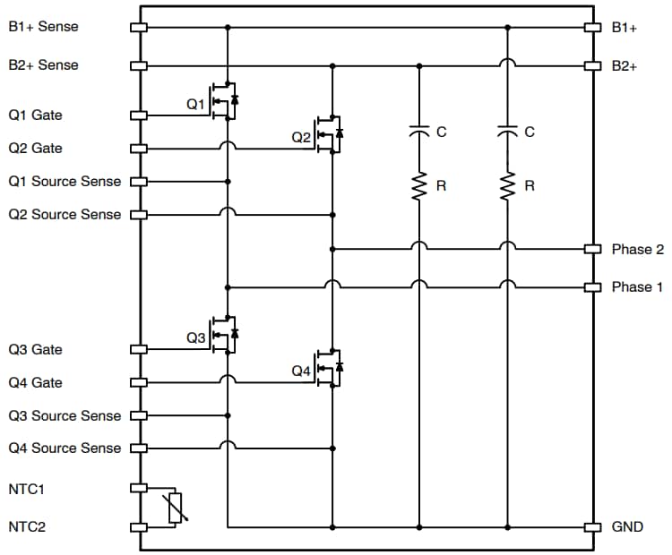 Block Diagram - onsemi NXV08H300DT1 MOSFET Module